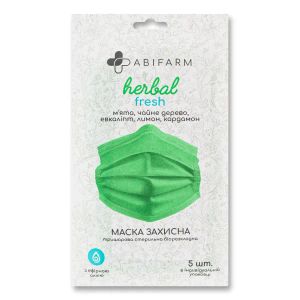 Маска тришарова Abifarm Herbal ароматизована фреш №5