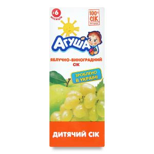 Сік дитячий Агуша яблучно-віноградний освітлений 200 мл