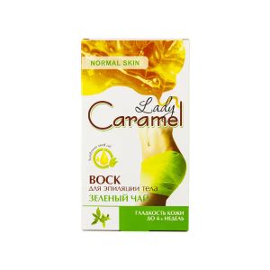 Воск Caramel для депиляции тела зеленый чай полоски №16