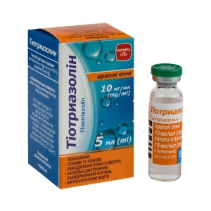 Тіотриазолін краплі очні 10 мг/мл флакон 5 мл