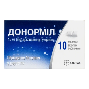Донормил таблетки покрытые оболочкой 15 мг туба №10
