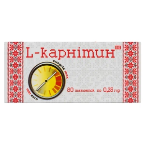 L-карнітин таблетки 0,25 г №80