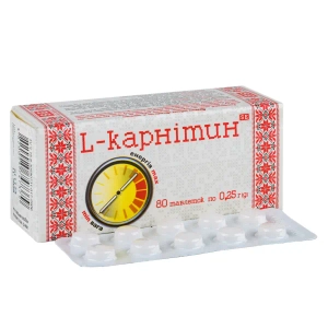L-карнітин таблетки 0,25 г №80