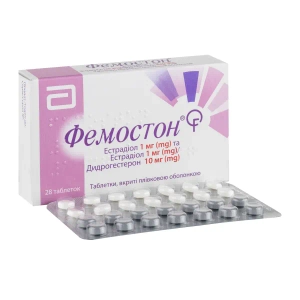 Фемостон таблетки вкриті плівковою оболонкою 1 мг+1 мг/10 мг №28