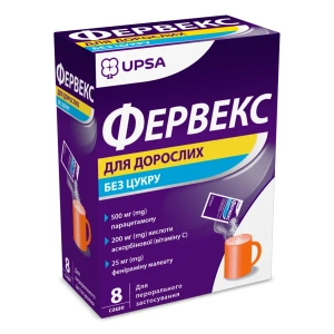 Фервекс для дорослих без цукру порошок для орального розчину саше №8