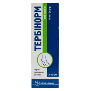 Тербинорм спрей накожный раствор 10 мг/г флакон 20 мл