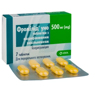 Фромілід Уно таблетки з модифікованим вивільненням 500 мг №7