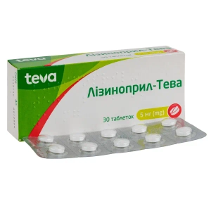 Лізиноприл-Тева таблетки 5 мг блістер №30