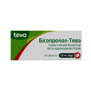 Бисопролол-Тева таблетки 10 мг блистер №30