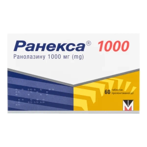 Ранекса 1000 таблетки пролонгованої дії 1000 мг блістер №60
