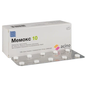 Мемокс 10 таблетки вкриті плівковою оболонкою 10 мг блістер №60