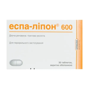 Еспа-Ліпон 600 таблетки вкриті оболонкою 600 мг №30