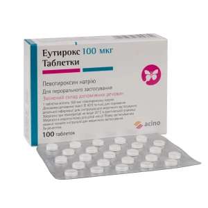 Эутирокс таблетки 100 мкг блистер №100
