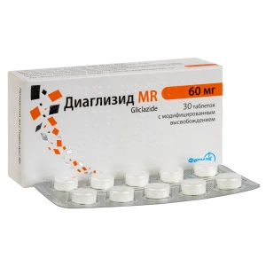 Диаглизид MR таблетки с модифицированным высвобождением 60 мг №30