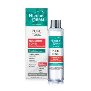 Лосьон-тоник очищающий Pure tonic Hirudo derm oil problem для жирной и комбинированной кожи 180 мл