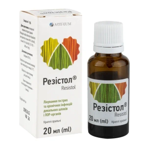 Резістол краплі оральні 800 мг/г флакон з пробкою-крапельницею 20 мл