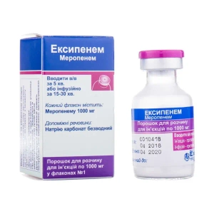 Ексипенем порошок для розчину для ін'єкцій 1000 мг флакон №1