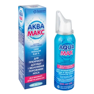 Аквамакс спрей назальний 0,65 % балон з клапаном-насосом 100 мл