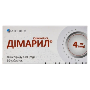 Димарил таблетки 4 мг блистер №30