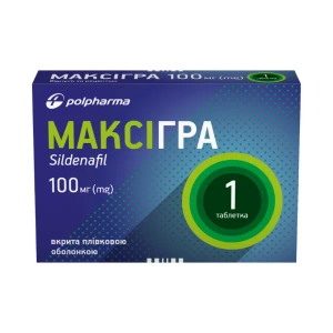 Максигра таблетки покрытые пленочной оболочкой 100 мг блистер №1
