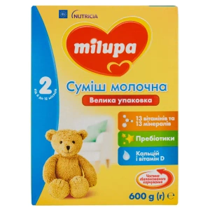 Суміш молочна Milupa 2 з 6 до 12 місяців 600 г