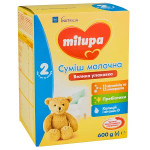 Суміш молочна Milupa 2 з 6 до 12 місяців 600 г