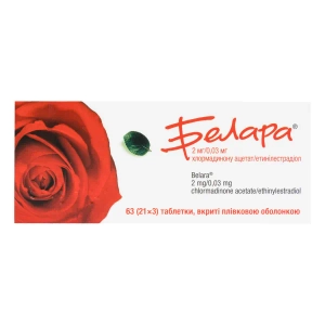 Белара таблетки вкриті плівковою оболонкою №63