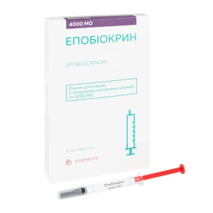 Епобіокрин розчин для ін'єкцій 4000 МО шприц №5