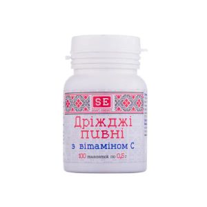 Пивные дрожжи с витамином С таблетки 0,5 г №100