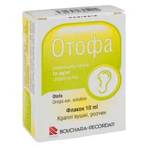 Отофа краплі вушні розчин 20000 МО/мл флакон 10 мл