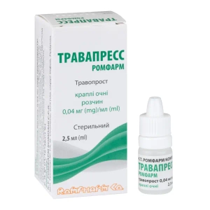 Травапресс Ромфарм капли глазные раствор 0,04 мг/мл флакон 2,5 мл