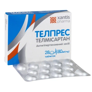 Телпрес таблетки 80 мг блістер №28