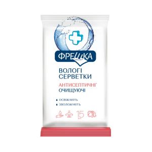 Салфетки влажные фрешка антисептические очищающие №15