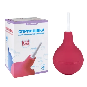 Спринцовка пластизольная поливинилхлоридная тип Б-15, 450 мл с твердым наконечником