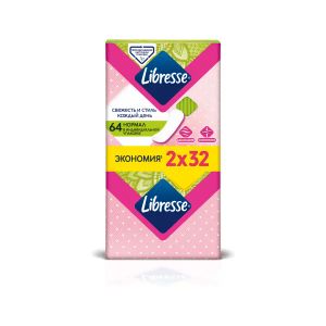 Ежедневные гигиенические прокладки Libresse Dailyfresh Normal №64