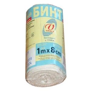 БИНТ ЭЛАСТ. 8 СМ Х 1,0 М /СРЕД. РАСТ./