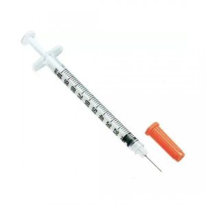 Шприц инсулиновый Hemoplast U-100 1 мл с иглой (0,33х13мм) №1