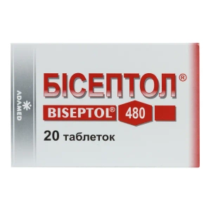 Бисептол таблетки 400 мг + 80 мг блистер №20