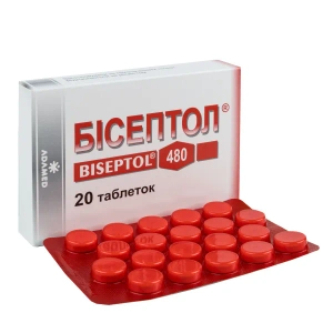 Бисептол таблетки 400 мг + 80 мг блистер №20