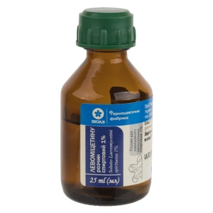 Левомицетина раствор спиртовой для наружного применения 1 % флакон 25 мл