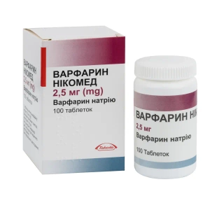 Варфарин Нікомед таблетки 2,5 мг флакон №100