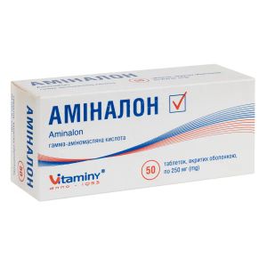 Аминалон таблетки покрытые оболочкой 0,25 г №50