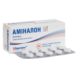 Аминалон таблетки покрытые оболочкой 0,25 г №50