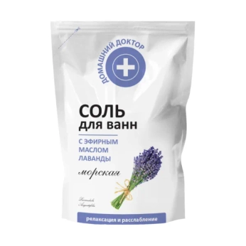Соль для ванн Домашний Доктор дой-пак лаванда 500 г