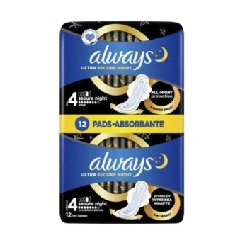 Прокладки гигиенические ультратонкие Always Ultra Secure Night размер 4 с ароматом №12