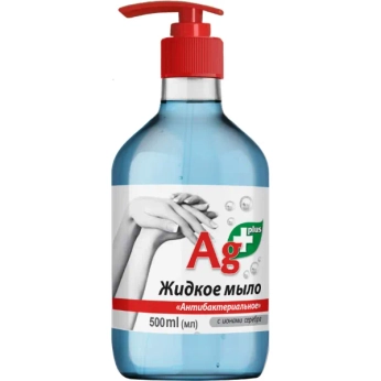 Мыло жидкое Антибактериальное Ag-plus 500 мл