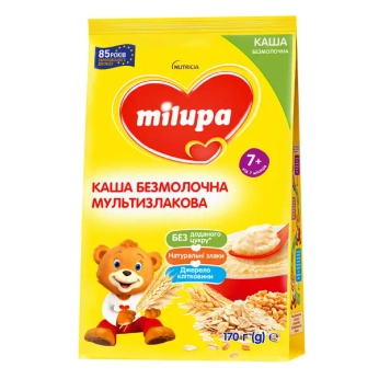 Каша Milupa безмолочная сухая быстрорастворимая мультизлаковая 170 г