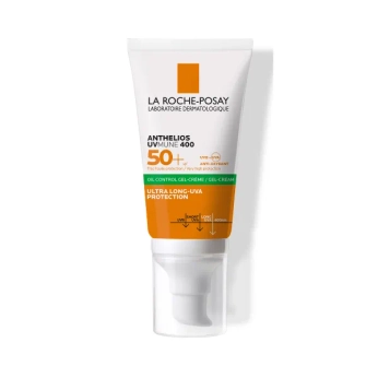 Солнцезащитный гель-крем La Roche-Posay Антелиос UVA 400 Oil Control SPF 50+ с матирующим эффектом для жирной чувствительной кожи лица 50 мл