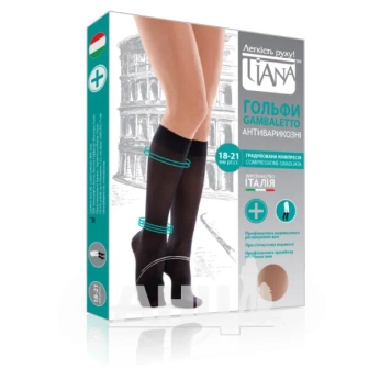 Гольфы компрессионные Tiana 18-21мм 140 den бежевые размер 3