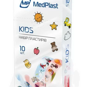 Набор пластырей МР MedPlast первой медицинской помощи кидс №10